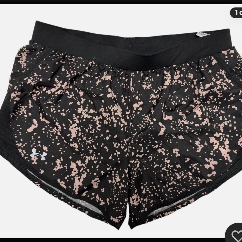 NWT Under Armour Dark Gray and Pink Athletic Shorts with Stylish Design